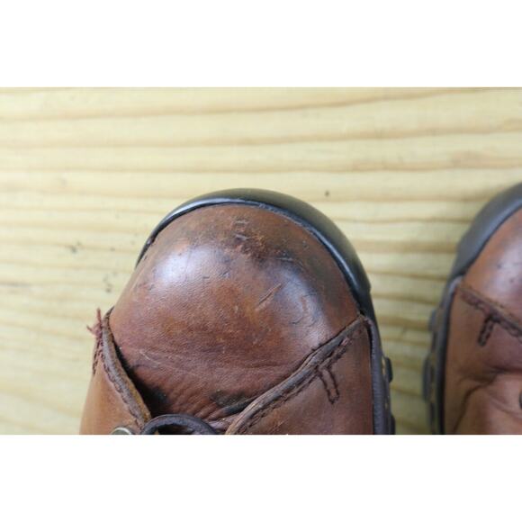 Doc Martens Boots Mens 7 Brown Leather Steel Toe Safety Ankle Womens 9 - Picture 9 of 10